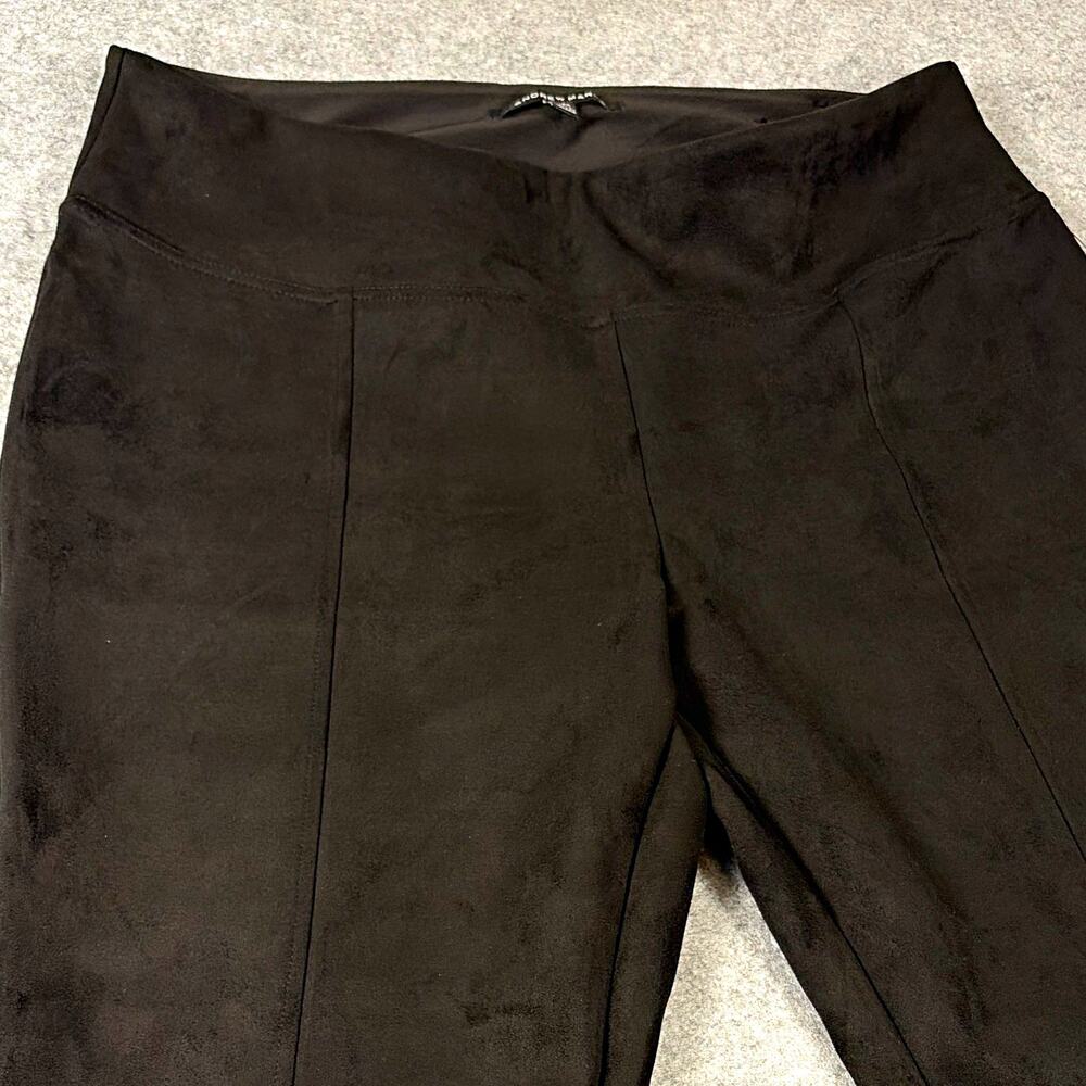 Andrew Marc Women's Black Pull-On Velour Stretch Skinny Leggings XL